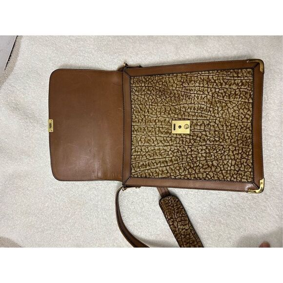 70s Satchel vintage shoulder animal print  bag - Picture 3 of 15